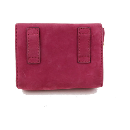 Salvatore Ferragamo Ginny Chain Waist Suede, Purple, Suede, Handbag