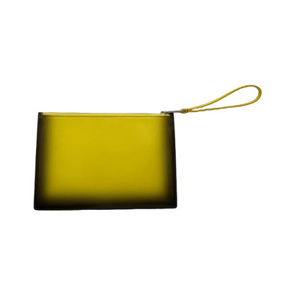 Salvatore Ferragamo Lingotto leather, Yellow, Leather, Clutch