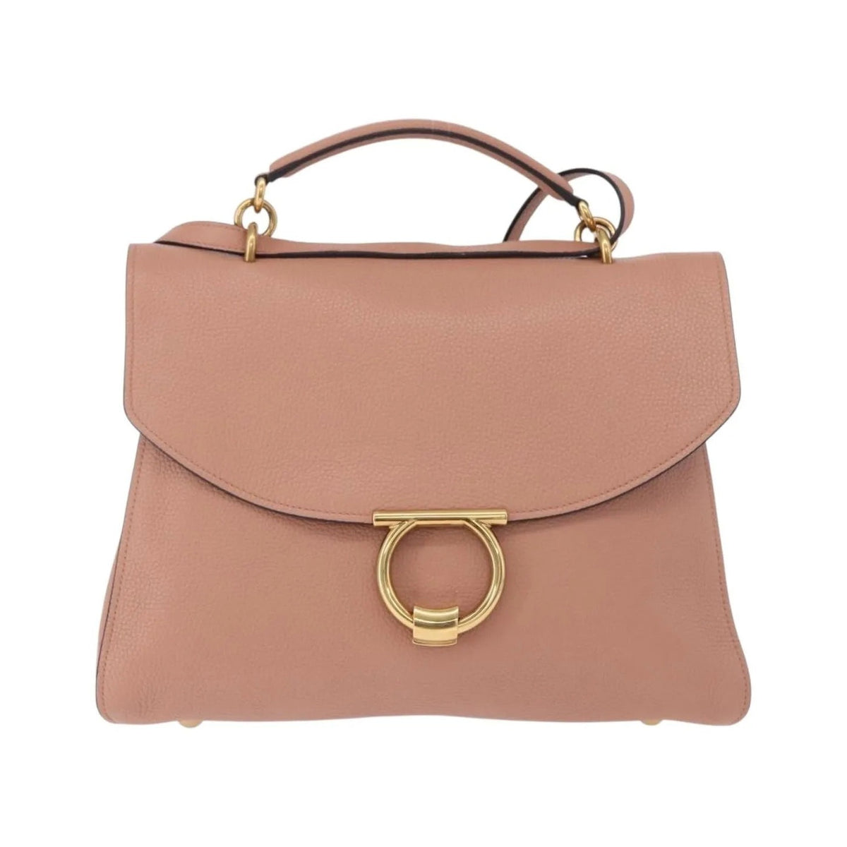 Salvatore Ferragamo Margot Satchel Leather, Pink, Leather, Handbag