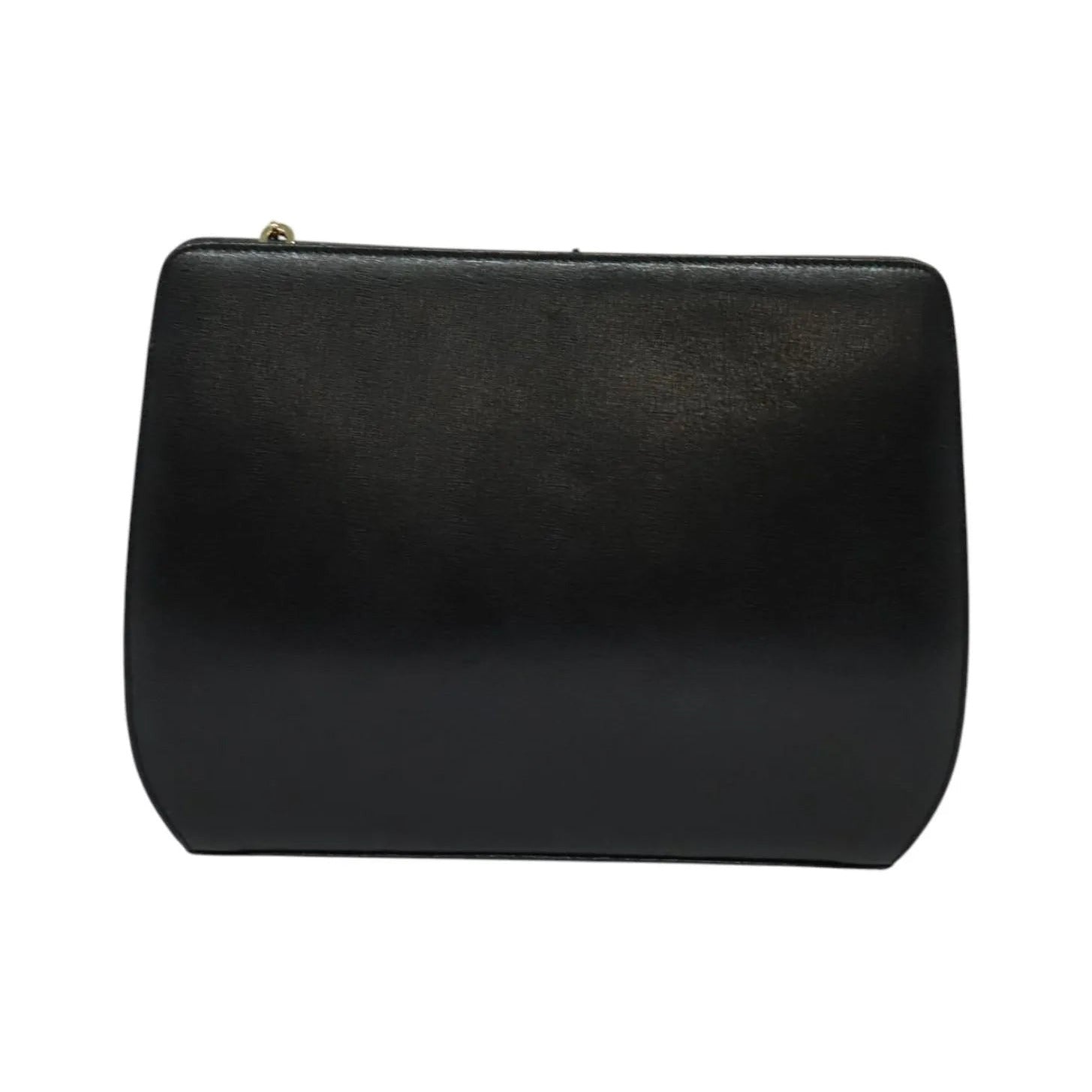 Salvatore Ferragamo Shoulder Leather, Black, Leather, Shoulder Bag
