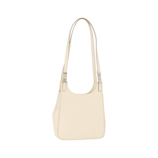 Salvatore Ferragamo Shoulder Leather, Ecru, Leather, Shoulder Bag