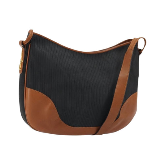 Salvatore Ferragamo Shoulder Leather, Black, Leather, Shoulder Bag