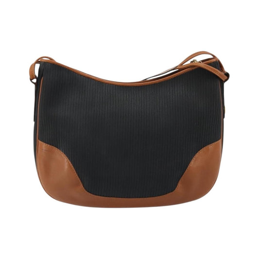 Salvatore Ferragamo Shoulder Leather, Black, Leather, Shoulder Bag