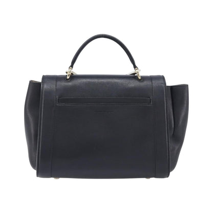 Salvatore Ferragamo Sofia Rainbow Saddle Leather, Black, Leather, Handbag