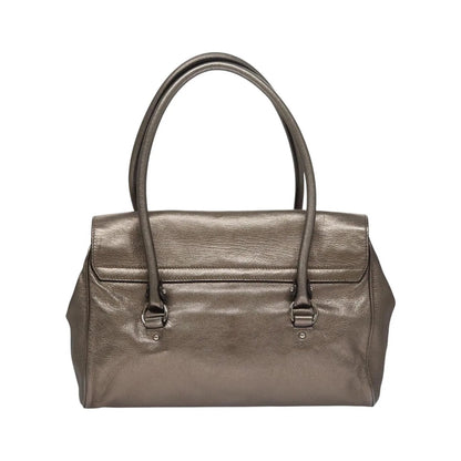 Salvatore Ferragamo Sofia Satchel Leather, Silver, Leather, Handbag