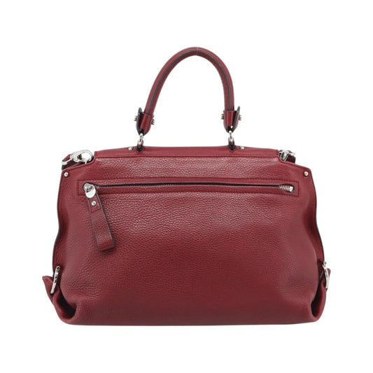 Salvatore Ferragamo Sofia Satchel Leather, Red, Leather, Handbag