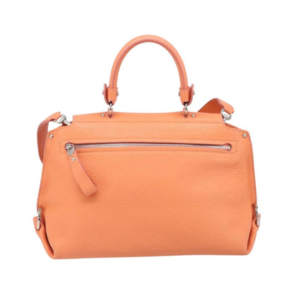 Salvatore Ferragamo Sofia Satchel Leather, Orange, Leather, Handbag