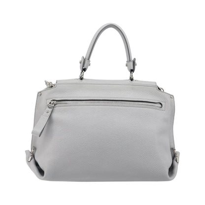 Salvatore Ferragamo Sofia Satchel Leather, Gray, Leather, Handbag