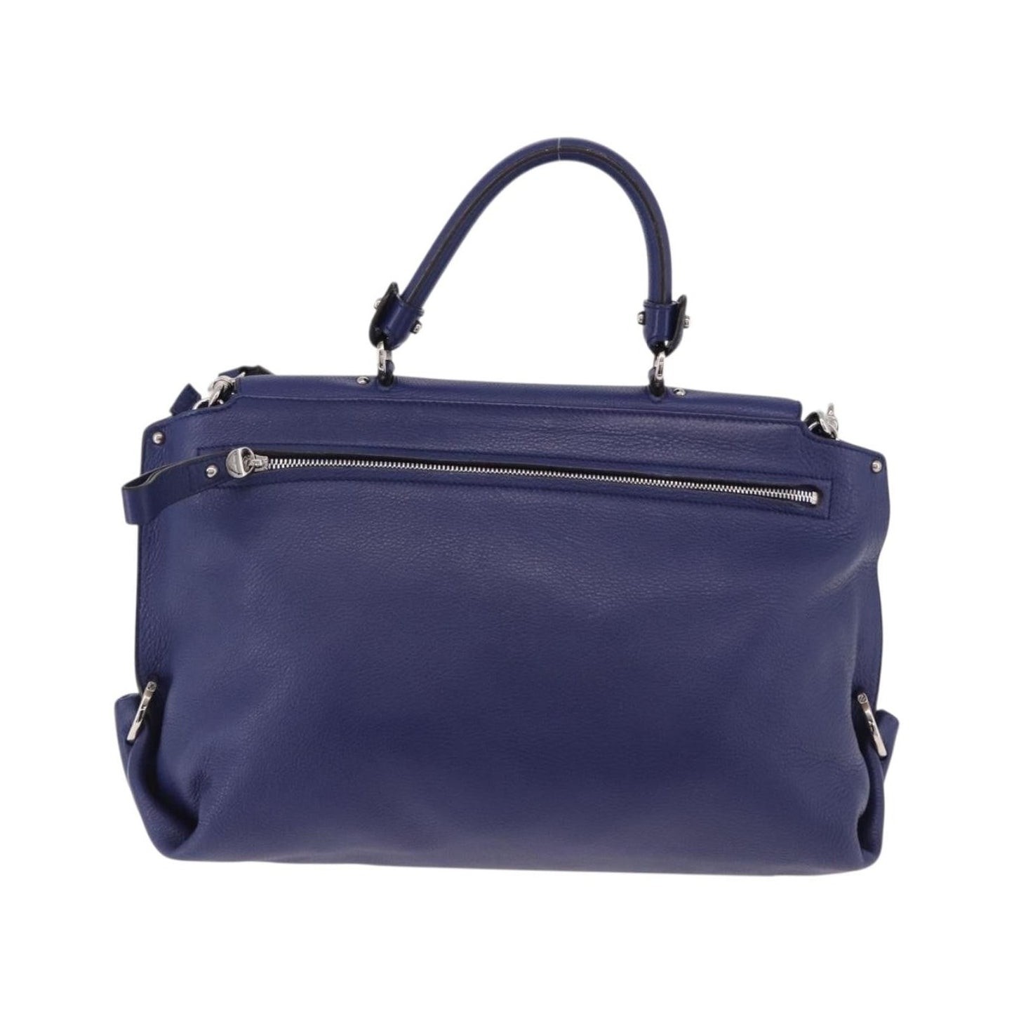 Salvatore Ferragamo Sofia Satchel Leather, Blue, Leather, Handbag