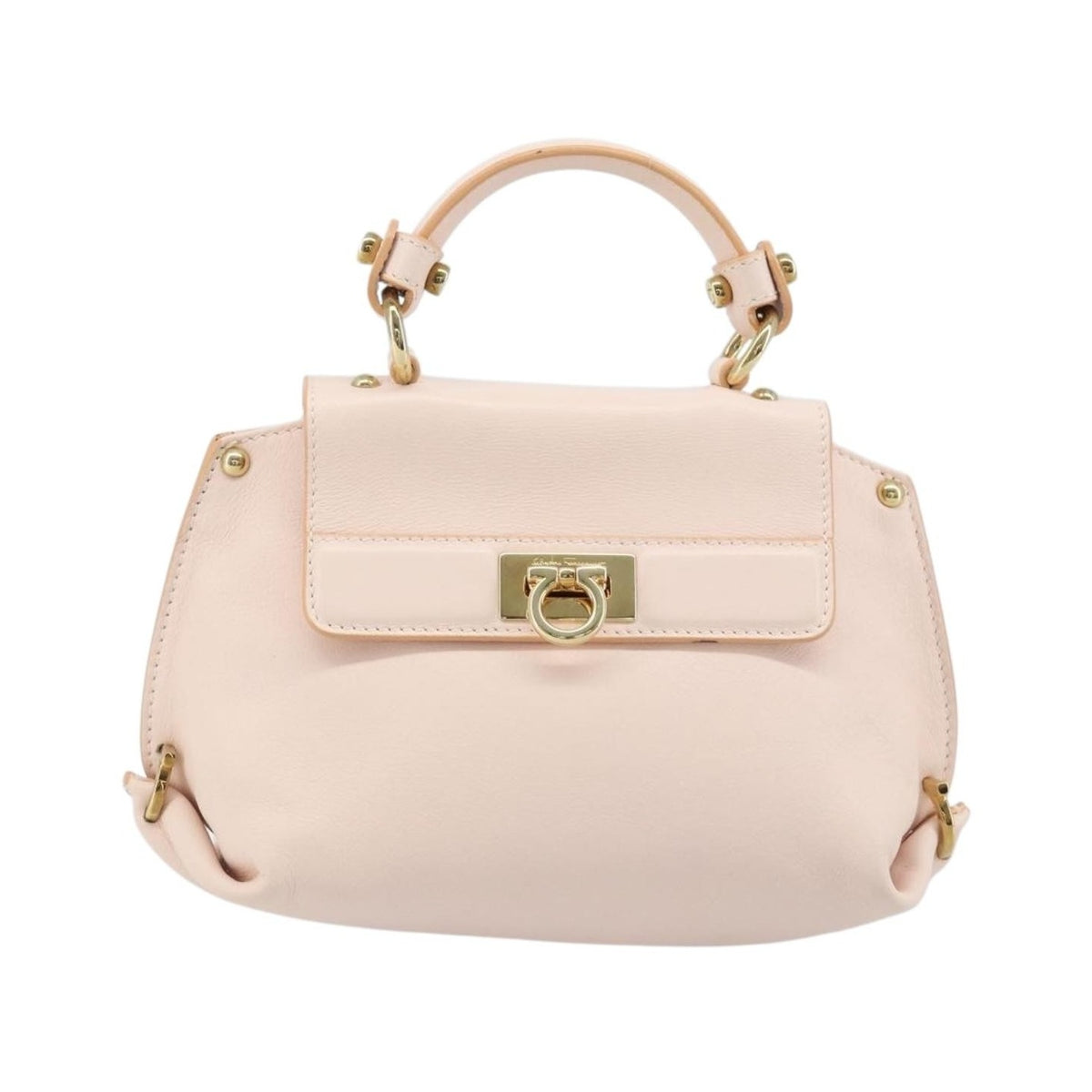 Salvatore Ferragamo Sofia Satchel Leather, Pink, Leather, Handbag