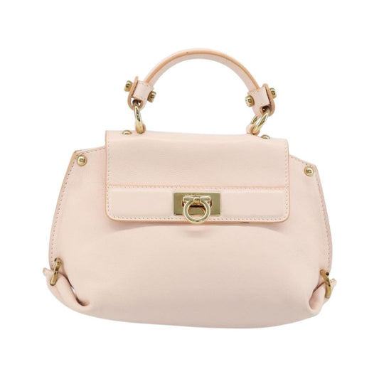 Salvatore Ferragamo Sofia Satchel Leather, Pink, Leather, Handbag