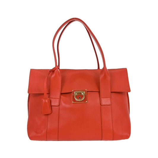 Salvatore Ferragamo Sookie Satchel Leather, Red, Leather, Handbag