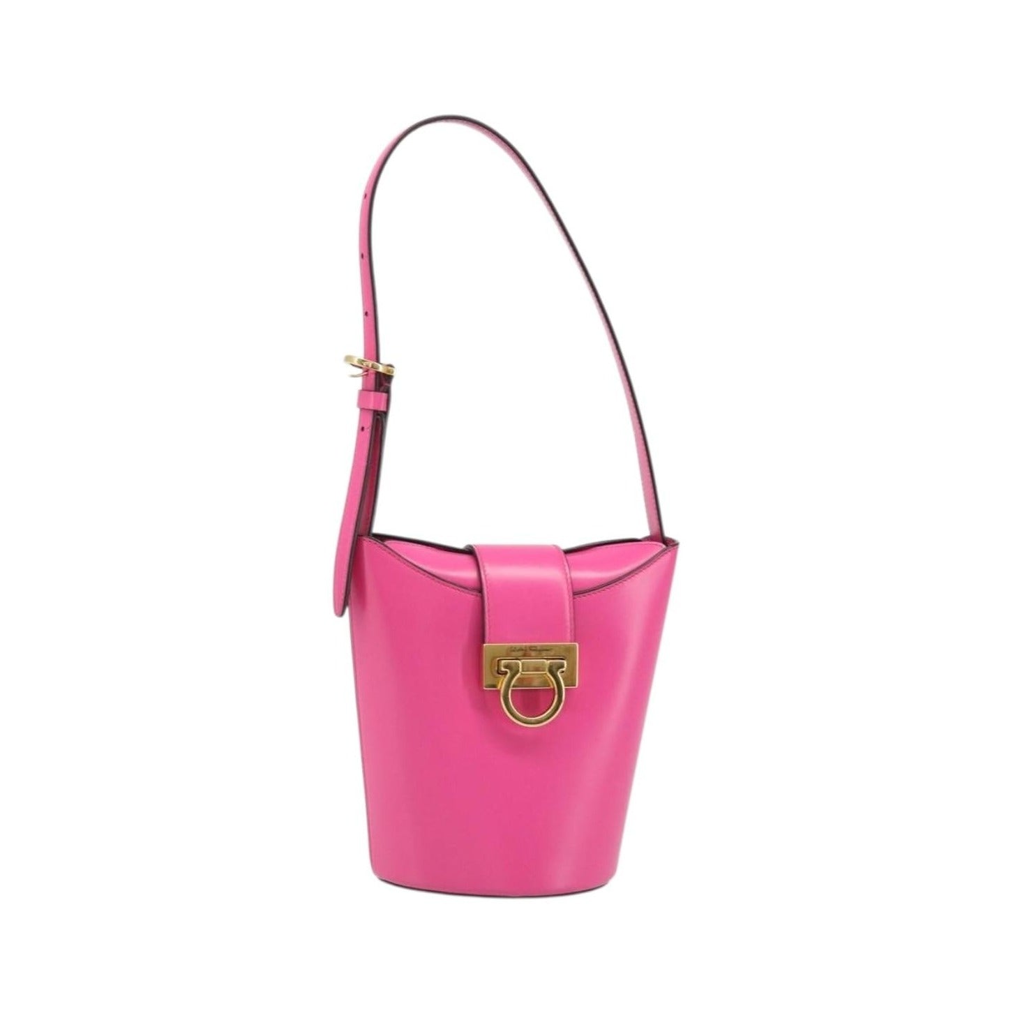 Salvatore Ferragamo Trifolio Leather, Pink, Leather, Shoulder Bag