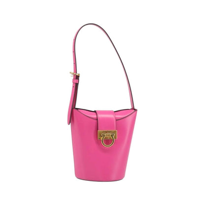 Salvatore Ferragamo Trifolio Leather, Pink, Leather, Shoulder Bag