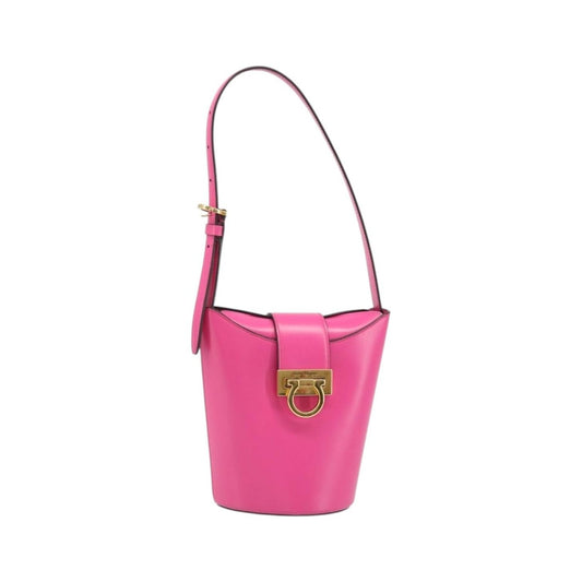 Salvatore Ferragamo Trifolio Leather, Pink, Leather, Shoulder Bag