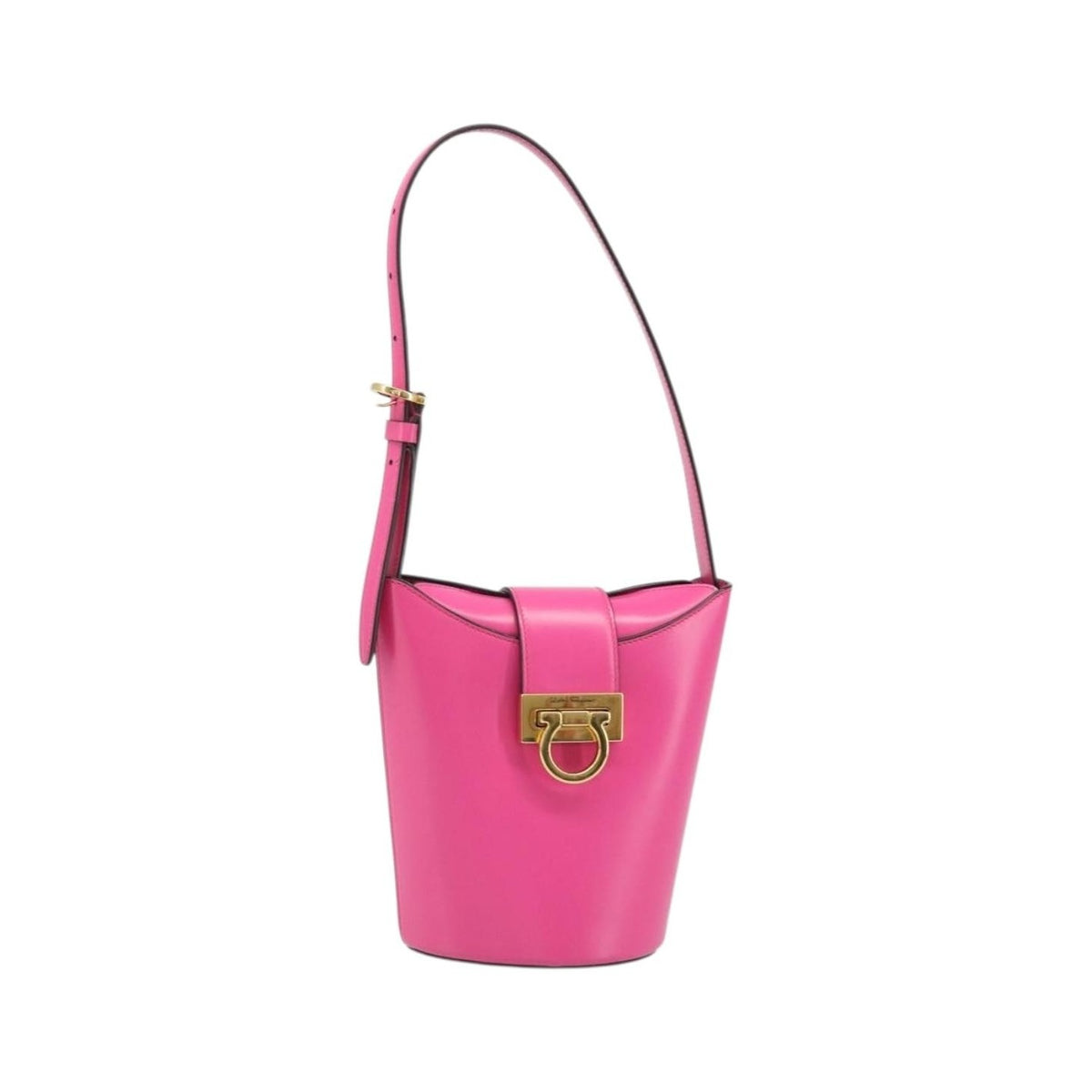 Salvatore Ferragamo Trifolio Leather, Pink, Leather, Shoulder Bag
