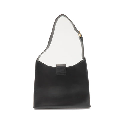 Salvatore Ferragamo Trifolio Leather, Black, Leather, Shoulder Bag