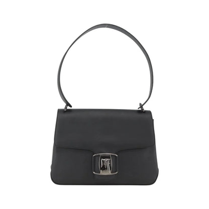 Salvatore Ferragamo Vala Canvas, Black, Canvas, Shoulder Bag