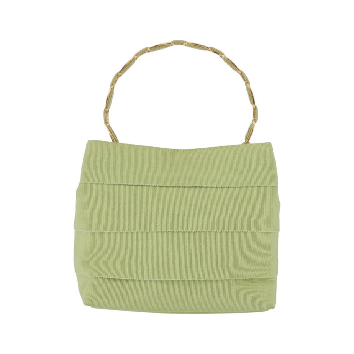 Salvatore Ferragamo Vala Canvas, Green, Canvas, Shoulder Bag