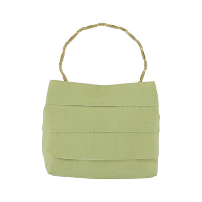 Salvatore Ferragamo Vala Canvas, Green, Canvas, Shoulder Bag