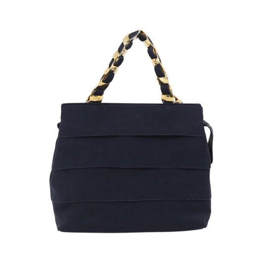 Salvatore Ferragamo Vala Canvas, Navy, Canvas, Shoulder Bag