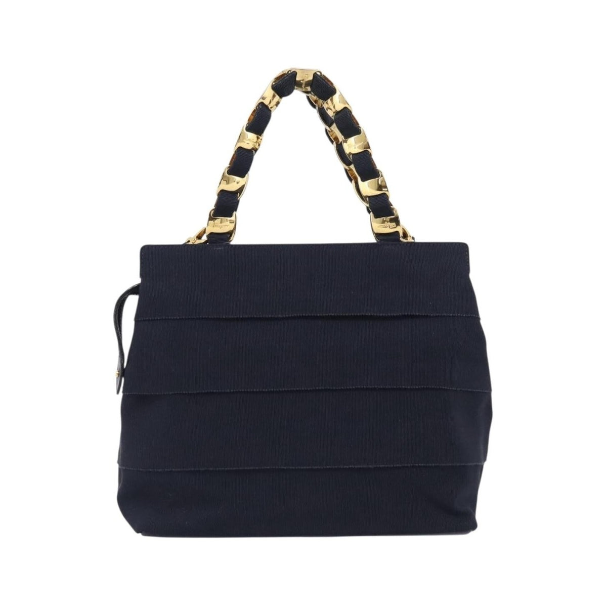 Salvatore Ferragamo Vala Canvas, Navy, Canvas, Shoulder Bag