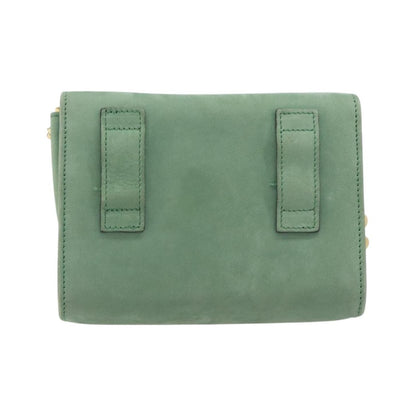 Salvatore Ferragamo Vala Chain Suede, Green, Suede, Shoulder Bag