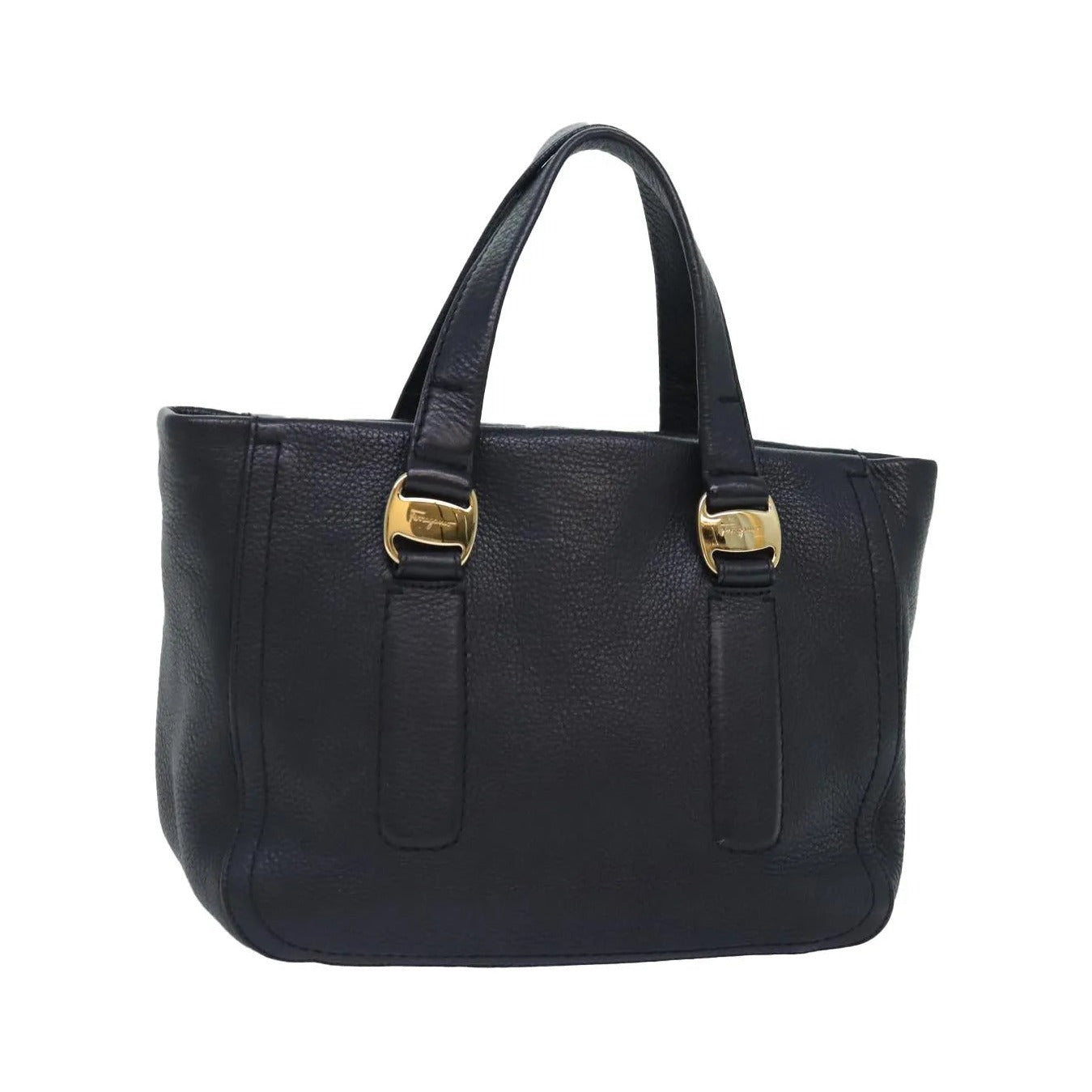 Salvatore Ferragamo Vala Leather, Black, Leather, Handbag