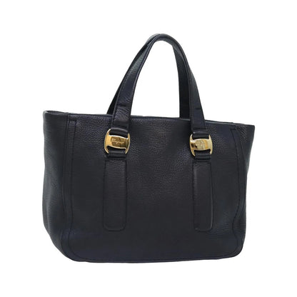 Salvatore Ferragamo Vala Leather, Black, Leather, Handbag