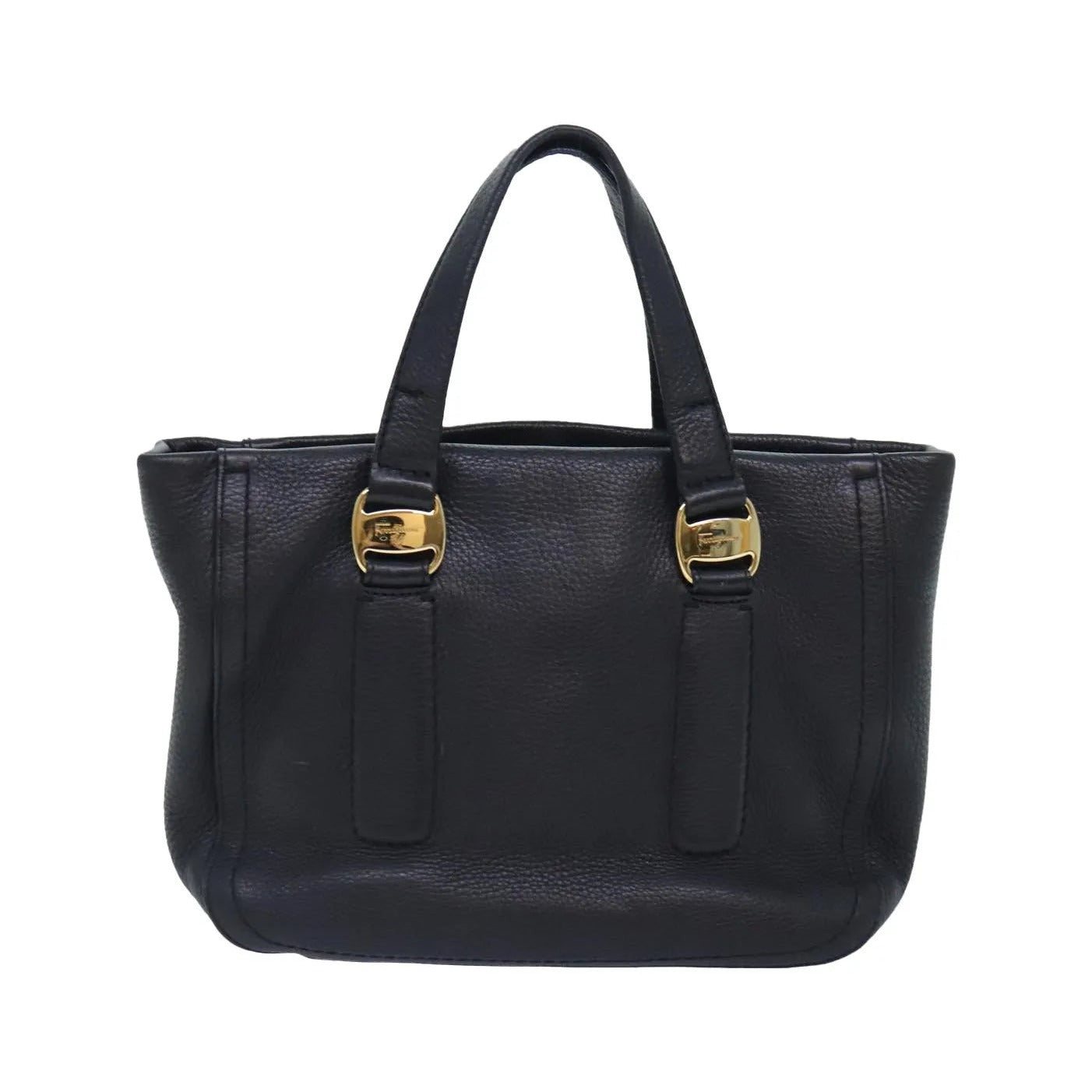 Salvatore Ferragamo Vala Leather, Black, Leather, Handbag