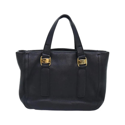 Salvatore Ferragamo Vala Leather, Black, Leather, Handbag