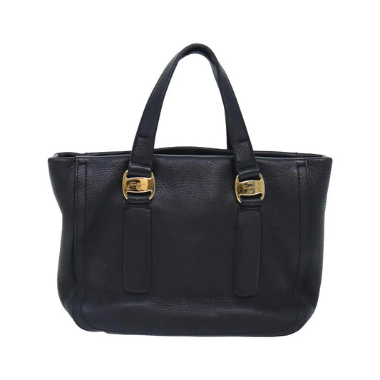 Salvatore Ferragamo Vala Leather, Black, Leather, Handbag
