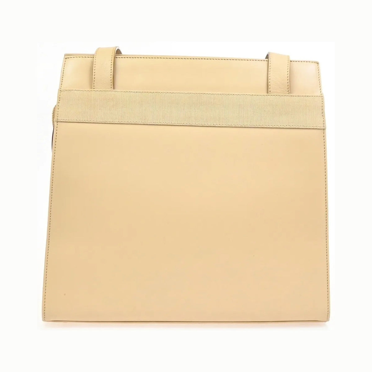 Salvatore Ferragamo Vala Leather, Beige, Leather, Shoulder Bag