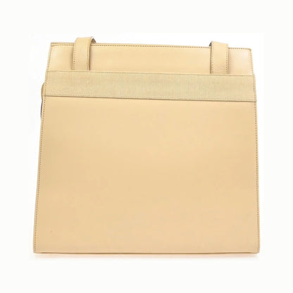 Salvatore Ferragamo Vala Leather, Beige, Leather, Shoulder Bag