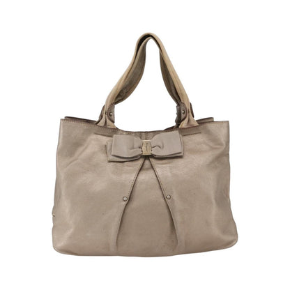 Salvatore Ferragamo Vala Leather, Gold, Leather, Handbag