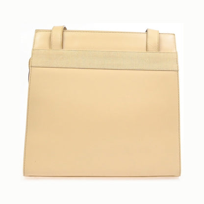 Salvatore Ferragamo Vala Leather, Beige, Leather, Shoulder Bag