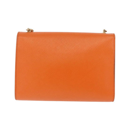 Salvatore Ferragamo Vala Leather, Orange, Leather, Shoulder Bag