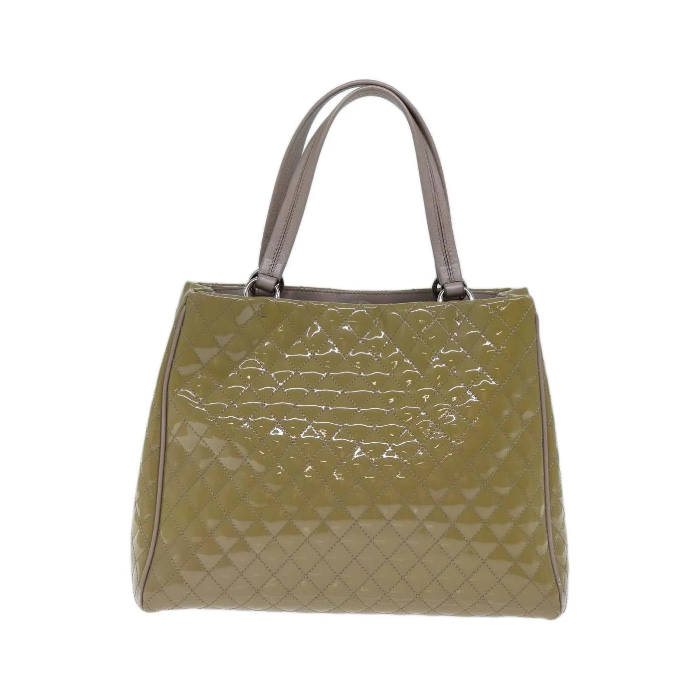 Salvatore Ferragamo Vala Patent leather, Beige, Patent Leather, Handbag