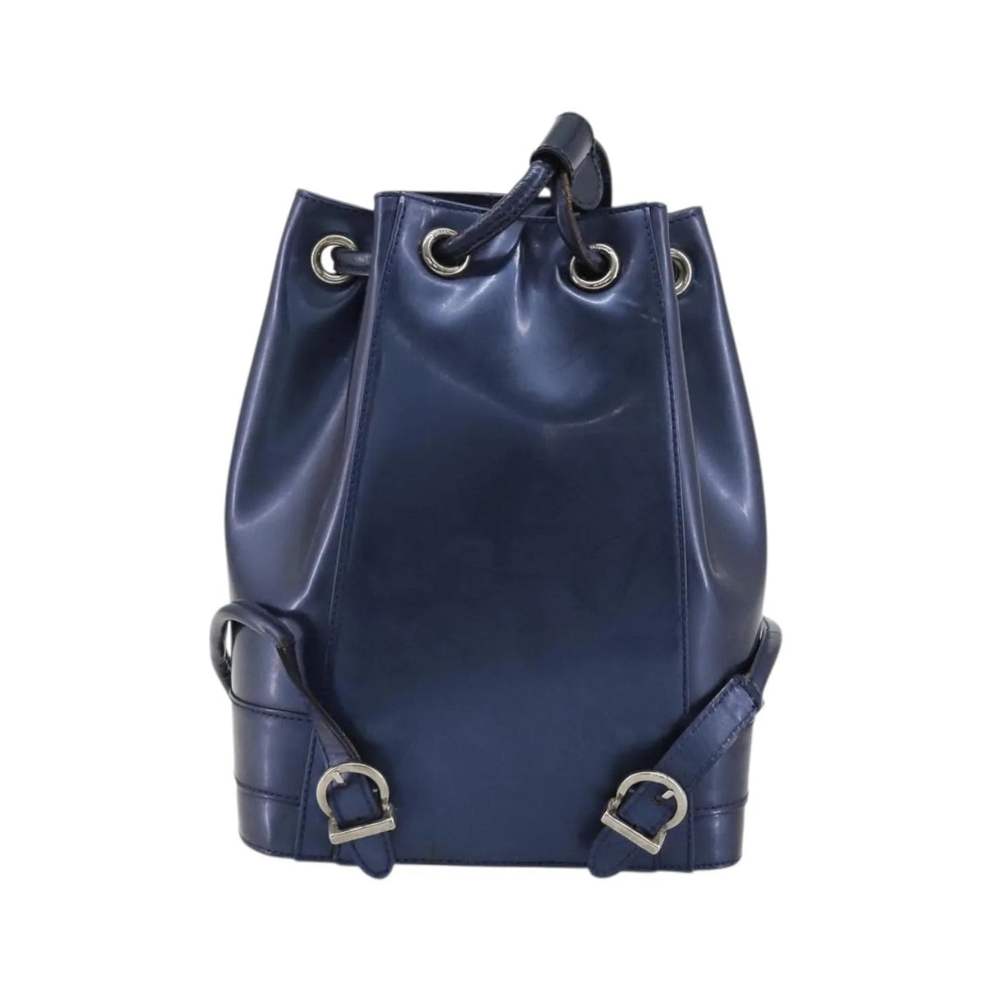 Salvatore Ferragamo Vala Patent Leather, Navy, Patent Leather, Backpack