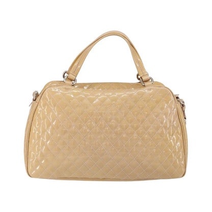 Salvatore Ferragamo Vala Patent leather, Beige, Patent Leather, Handbag