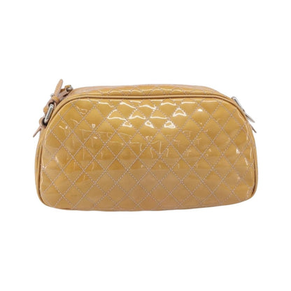 Salvatore Ferragamo Vala Patent Leather, Beige, Patent Leather, Shoulder Bag