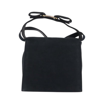 Salvatore Ferragamo Vala Suede, Navy, Suede, Shoulder Bag