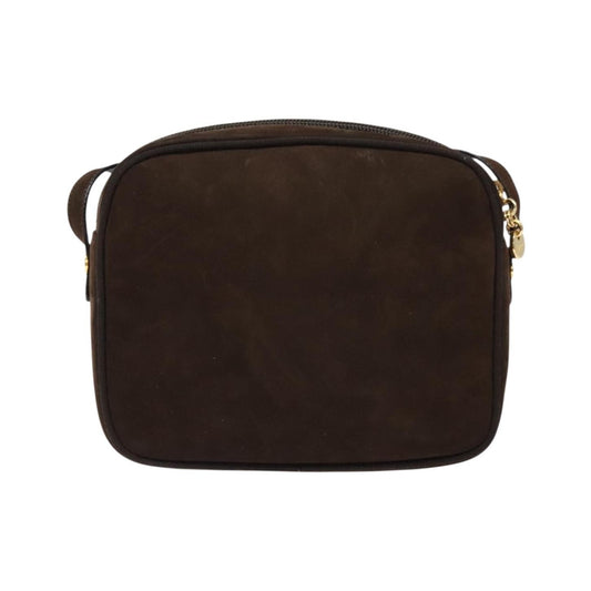 Salvatore Ferragamo Vala Suede, Brown, Suede, Shoulder Bag