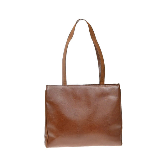 Salvatore Ferragamo Vala tote Embossed Leather, Brown, Leather, Tote Bag