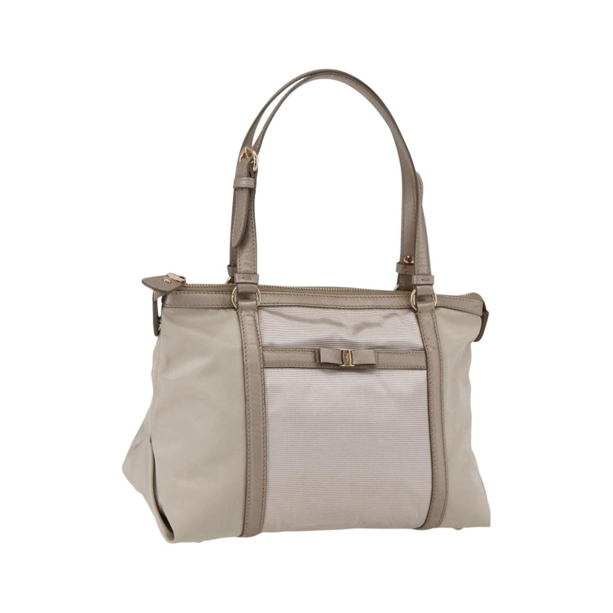 Salvatore Ferragamo Vala tote Nylon, Beige, Nylon, Tote Bag