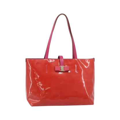 Salvatore Ferragamo Vala tote Patent Leather, Pink, Patent Leather, Tote Bag