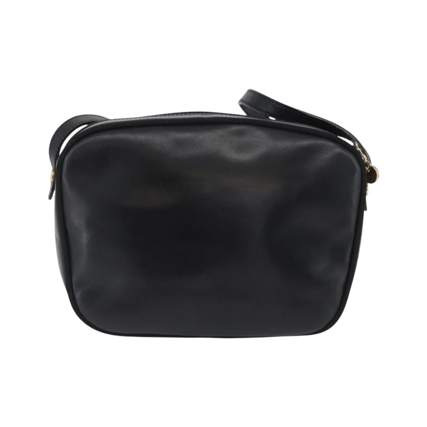 Salvatore Ferragamo Vara Bow camera Leather, Black, Leather, Shoulder Bag