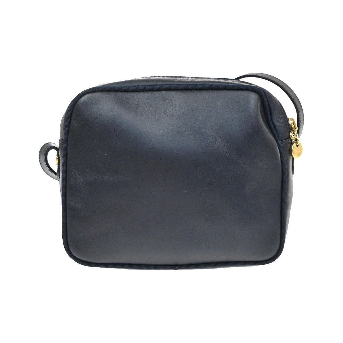 Salvatore Ferragamo Vara Bow Camera Leather, Navy, Leather, Shoulder Bag