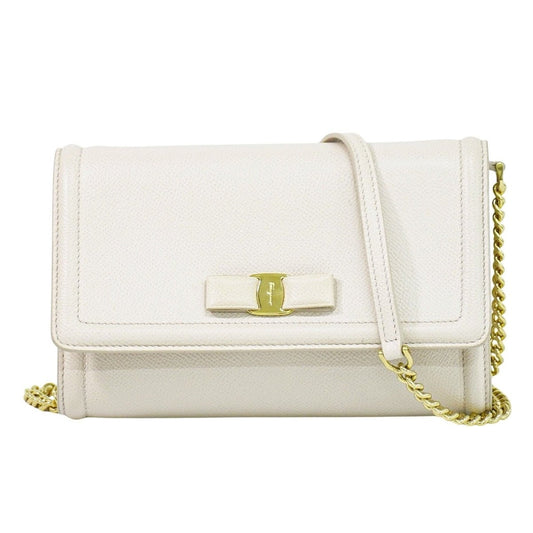 Salvatore Ferragamo Vara Bow Chain Flap Bag - Brandsamsara