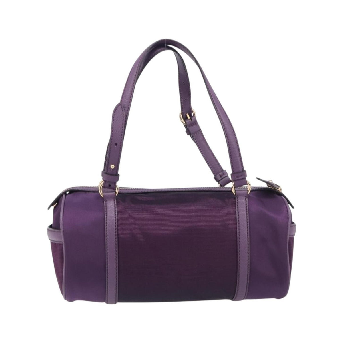 Salvatore Ferragamo Vara Bow Cylinder Bag Nylon, Purple, Nylon, Shoulder Bag